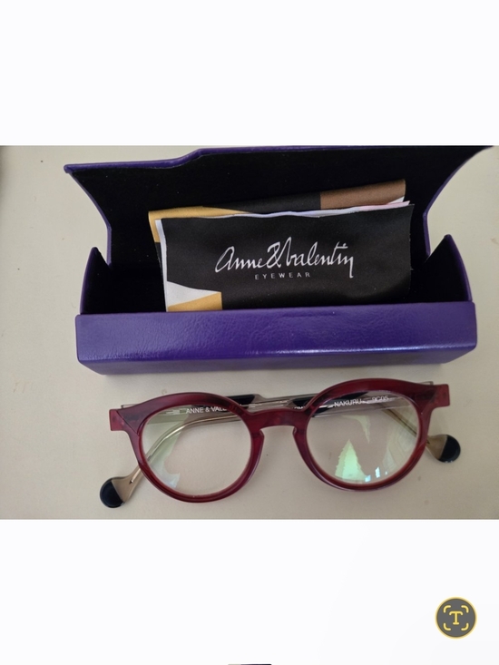 Accessories - Anne & Valentin Burgundy Round Eyeglasses